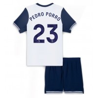 Camiseta Tottenham Hotspur Pedro Porro #23 Primera Equipación Replica 2024-25 para niños mangas cortas (+ Pantalones cortos)